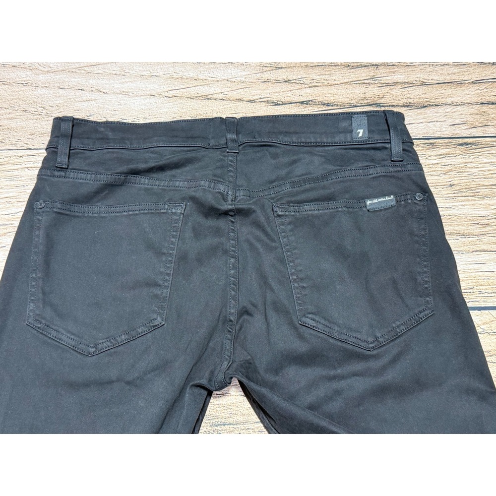 7 For All Mankind Slimmy Jeans Mens 33 Black Luxe Performance Plus 7T002V60